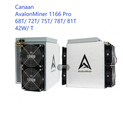 De Mijnwerker Canaan Avalon 1166 Pro68t 72T 75T 78T 81T 42W van de Bitcoin Tweede Hand per T