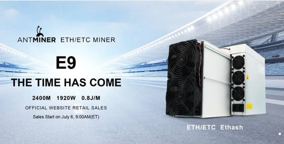 De rentabiliteit EtHash ETH van Bitmainantminer E9 2.4Gh 1920W bitmain antminer e9