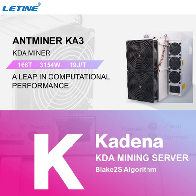 de meeste krachtige antminer ka3 KDA Blake2S lucht-Koelende Mijnwerkers 166Th winst 100USD meer