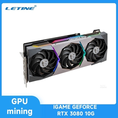 LETINE-Mijnwerker Graphic Card IGAME GEFORCE RTX 3080 de Mijnbouw Rig Graphics Card van 10G ZEC LTC enz.
