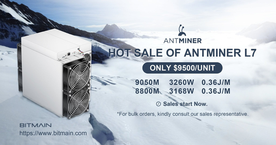 DOGE LTC L7 9050M Asic Mijnwerkermachine Bitmain Antminer L7 9050M 9300M 9500M