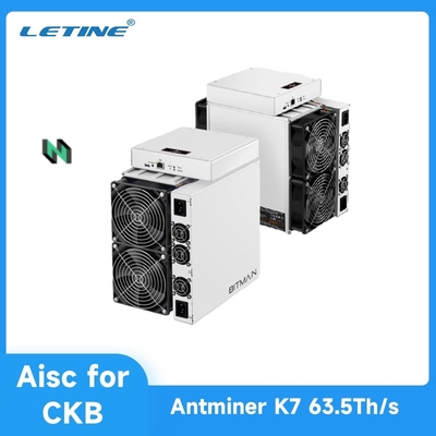 3080W Bitmain Asic Antminer K7 63.5Th Eaglesong-algoritme Blockchain-mijnwerkers