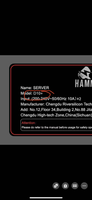 Hamer D10+ 5000M LTC-Mijnwerker 2100M van Dogeasic Lagere de Machtsconsumptie van 890W