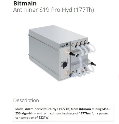 Bitcoinbtc Bitmain Asic Antminer S19 XP Hyd 255Th Blockchain Cryptocurrency Asic Mijnwerker