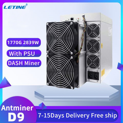 Het Algoritme 2839w van Bitmain Asic Antminer D9 1770Gh X11 van de Ethernetinterface