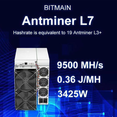 Lucht-Koelende de Mijnwerkersl7 Mijnwerker van Litecoindogecoin Antminer L7 9500M 9300M 9160M 9050M 8800M 8550M Scrypt Algorithm Scrypt