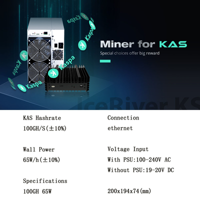 Iceriverks1 KS2 Kaspa Asic Mijnwerker Antminer KS3 KAS Rig Miner Power 3188W