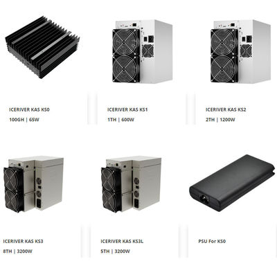 De Hoge Hashrate KASPA Mijnwerker KS1 KS2 KAS Mining Machine van ICERIVER KS3 8T KS3L 5T