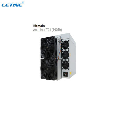 CE Bitmain Antminer T21 190Th SHA-256 Algorithme Bitcoin Mining Miner