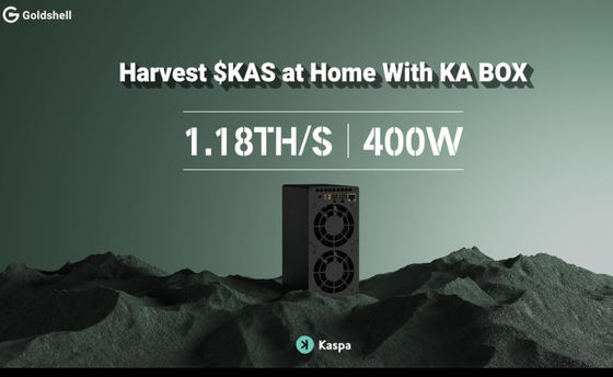 Nieuwe Kaspa Miner KA Box Glodshell KA BOX 1.18T 400W voor Kas miner