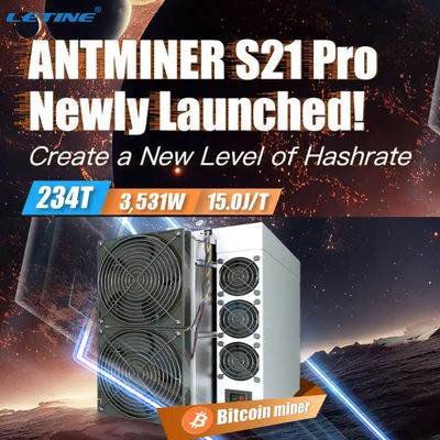 Futures Bitcoin Miner S21 Pro 234T 3510W 15J/T BTC BCH BSV SHA256 Air-Cooling Miner