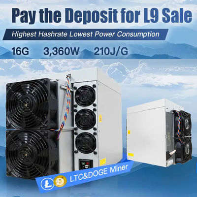 LTC+DOGE munt nieuwe Miner L9 16G LTC L7 8550M 9050M 9300M Asic Miner Antminer L7 Miner 9500mh 9.5gh/s Nieuwe LTC Scrypt Miner