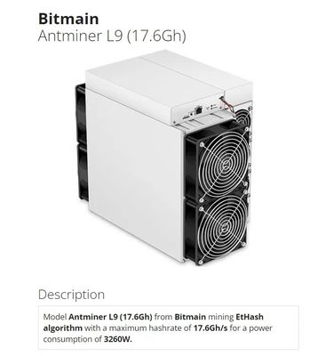 Bitmain Asic Antminer L9 16G Letcoin Doge Dubbele mijnbouw 3360W L7 9050M mijnbouwmachine