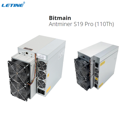 Gloednieuwe Pro110t S19J Pro104t 100T 96T Asic Bitcoin de Mijnbouwmachine van Bitmain Antminer S19Pro 110T S19