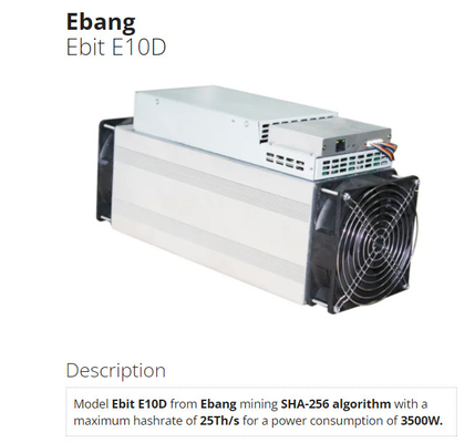 3500 de Interface 75db sha-256 van Wattsebit E10D 25T Ethernet