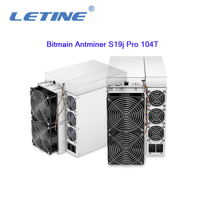 De PRO104t sha-256 BTB Aisc Miner3068W Hashrate 104T Mijnwerker van Bitmainasic Antminer S19J