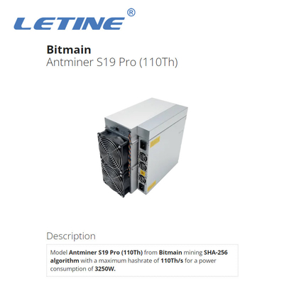 Van de de Mijnwerkerss19 PRO110t Vlek van Bitmainasic Antminer S19 Pro110th/s Bitcoin van de Voorraad Hoge Hashrate de Mijnbouwmachine Ant Miner