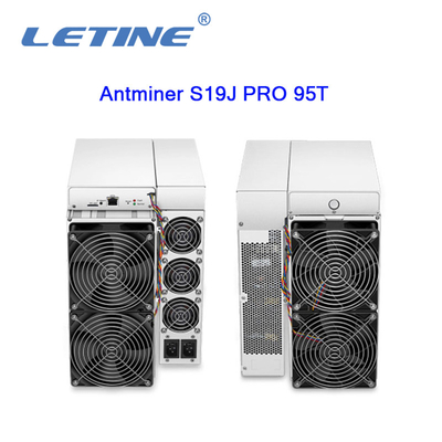 Bitmainbtc Mijnwerker Bitcoin Miner S19j Pro+ 122T SHA 256 de Keten van het Algoritmeblok Mijnwerker 3355W