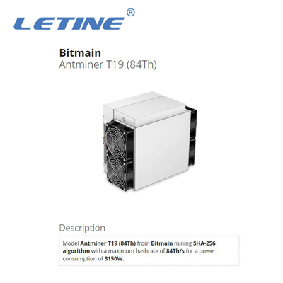 Bitmain Asic Hoge Antminer T19 84T - het Apparaat T19 86T 88T van de kwaliteitsbtc Mijnbouw