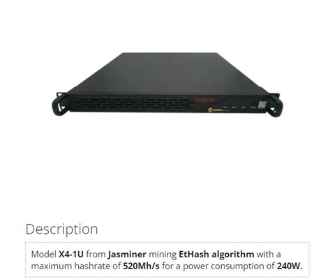 de Mijnbouwmachines van 240W Ethash Asic
