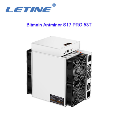 Antminer S17 die Pro (53Th) Bitmain sha-256 algoritmemijnwerker Hashrate van 64Th/s 2094W ontginnen