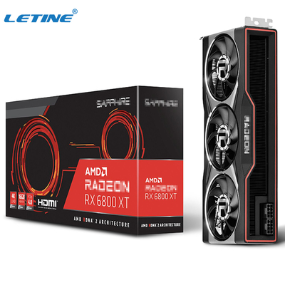 Grafiekkaart AMD Radeon Rx 6800 xt16gb 69Mh/s ETH hashrate Rx 6900xt 6700xt Videokaarten met 256 bits voor Gpu-Mijnbouwinstallatie