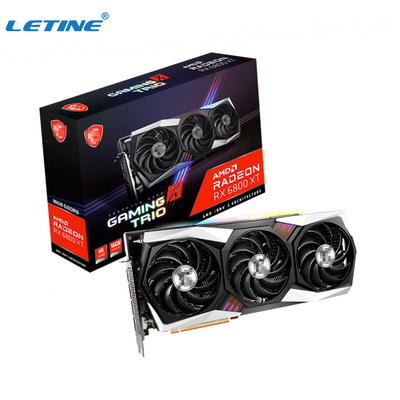 Grafiekkaart AMD Radeon Rx 6800 xt16gb 69Mh/s ETH hashrate Rx 6900xt 6700xt Videokaarten met 256 bits voor Gpu-Mijnbouwinstallatie