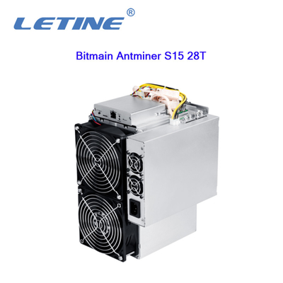 Antminer S15 (achtentwintigste) van Bitmain die 2 algoritmen 28Th/s ontgint een machtsconsumptie van 1596W.