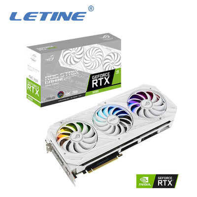 Hoge rog-strix-rtx3090-o24g-WITTE de grafiekkaart van Hashrate met 24GB GDDR6X 1890 Mhz steun overclock