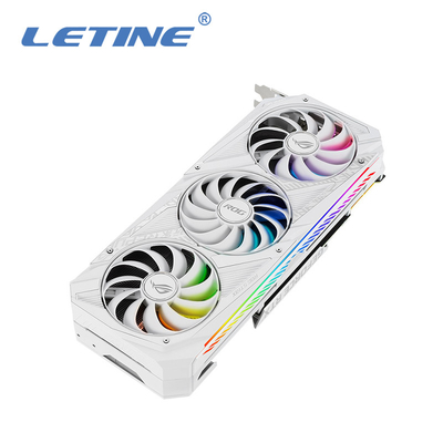 Hoge rog-strix-rtx3090-o24g-WITTE de grafiekkaart van Hashrate met 24GB GDDR6X 1890 Mhz steun overclock
