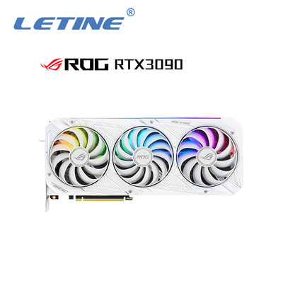 Hoge rog-strix-rtx3090-o24g-WITTE de grafiekkaart van Hashrate met 24GB GDDR6X 1890 Mhz steun overclock