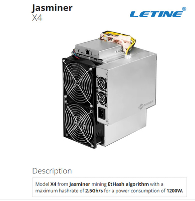 de Server 1200W 75db van 2.5Gh/S Sunlune Jasminer X4 Etchash