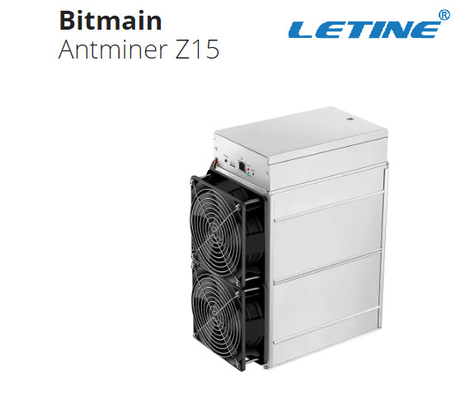 De mijnwerker van Asicbitmain Antminer Z15 420ksol/s voor het muntstuk van de mijnbouwzec Stilte in voorraad