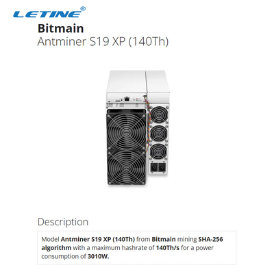 S19 XP 140STE 3100W Bitmain Asic Antminer Hoge Hashrate 75db