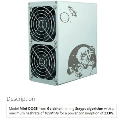 185Mh/S de Mijnwerker L7 L3+ Lt5 Pro233w 35db van LTC Goldshell Asic