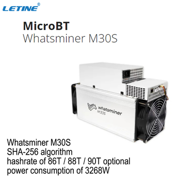 Crypto van de Mijnwerkersmicrobt Whatsminer M30S 90T 88T 86T 84T van SHA 256 Asic Bitcoin Mijnbouwmachine