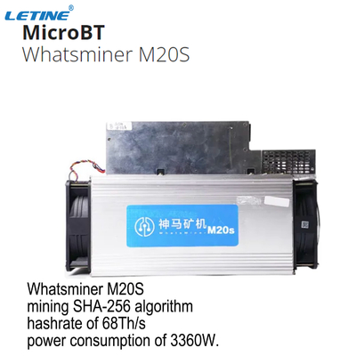 Gebruikt sha-256 BTC Blockchain beten de Mijnwerkers MicroBT Whatsminer M20S 68T 70T Muntstukmijnwerker