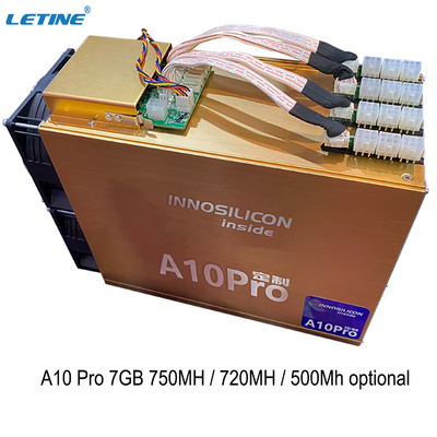 Van de MijnwerkersInnosilicon A10pro 7GB 750MH 720MH 500Mh Eth van tweede Handethereum Asic de Mijnwerker With Power Supply