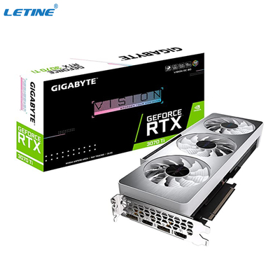 Zilveren GIGABYTE GeForce RTX 3070 Ti-Visieoc 8G rtx van Graphic Card van de Kleurenmijnwerker grafische kaart 3070