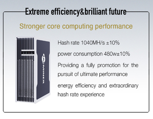 Jasminer x4-q 3U Standaardmijnwerker 1040mh 480W 40db EtHash Algo Verborgen het Opzetten Oren