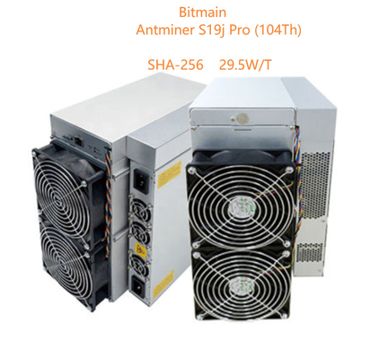 Het Pro 104Th SHA 256 Algoritme van 29.5W/T Bitcoin Asic Antminer Bitmain Antminer S19j