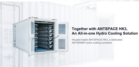 Het hydro Koelen BTC Asic Antminer Bitmain Antminer S19 Pro+ Hyd 198Th 27.5W/T