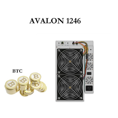 A124687t BTC Asic Mijnwerker Canaan Avalon 1246 het Algoritme van 87T SHA 256