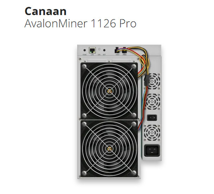1126 Pro Gebruikt Avalon Miner 68Th/S 50W/T SHA 256 Algo voor Mijnbouw Bitcon