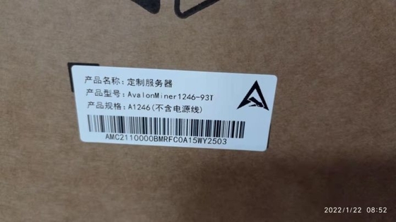 1246 93T Canaan Avalonminer SHA 256 Algoritme 38W per de Mijnwerker A1246 93T van T BTC Asic